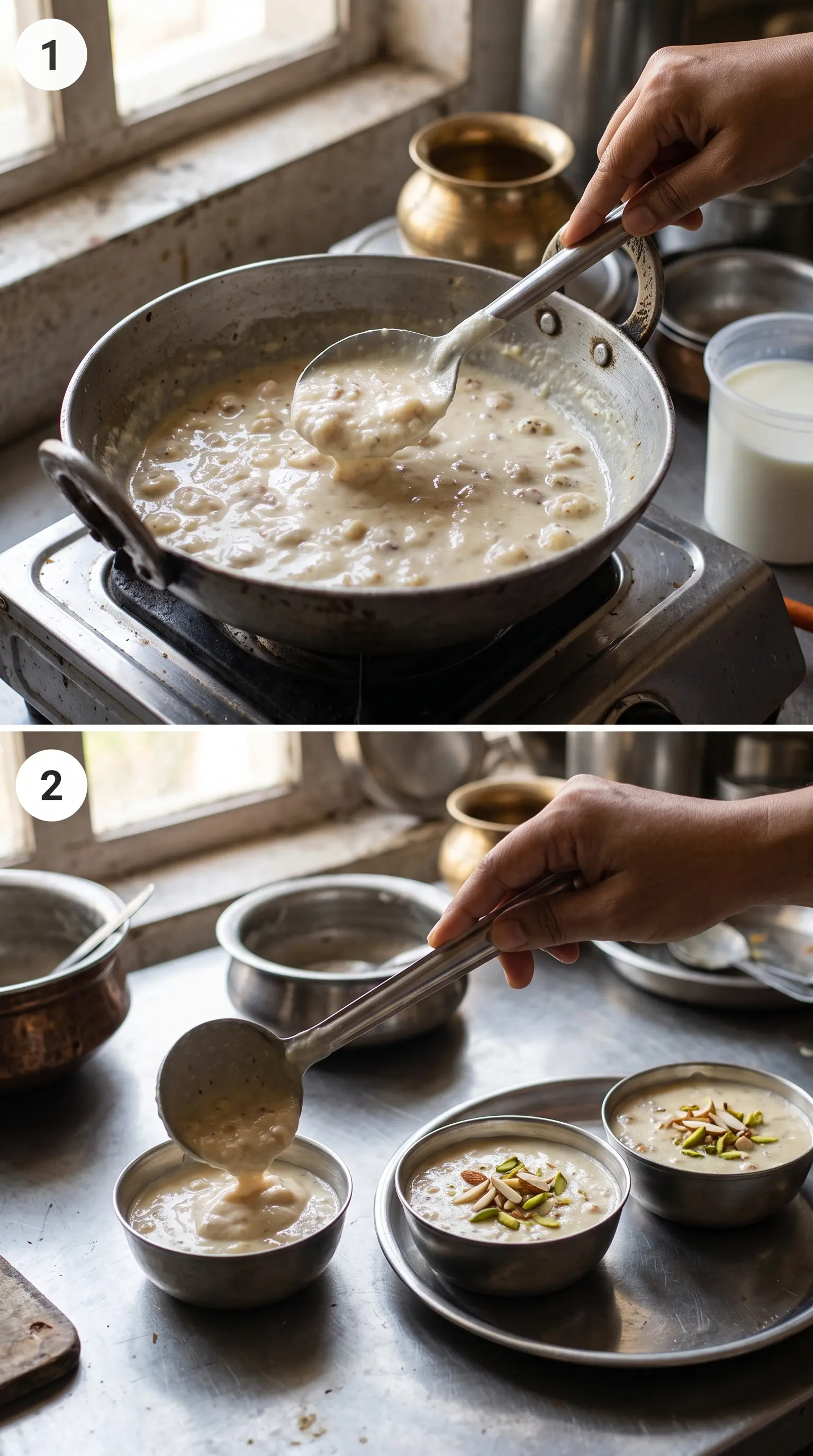 Shakarkandi Makhana Kheer Recipe: Shakarkandi makhana kheer preparation (continued), step by step