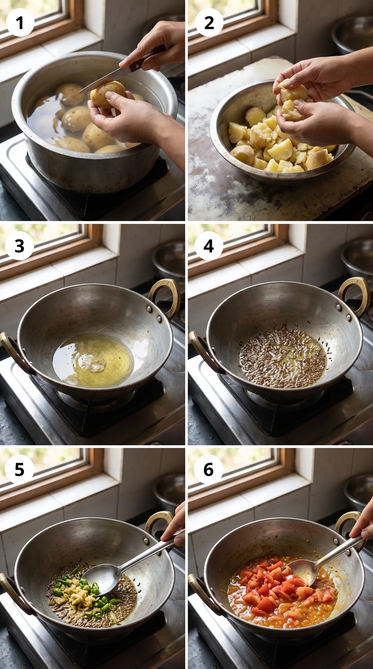 Vrat wale aloo recipe: Vrat wale aloo preparation, step by step