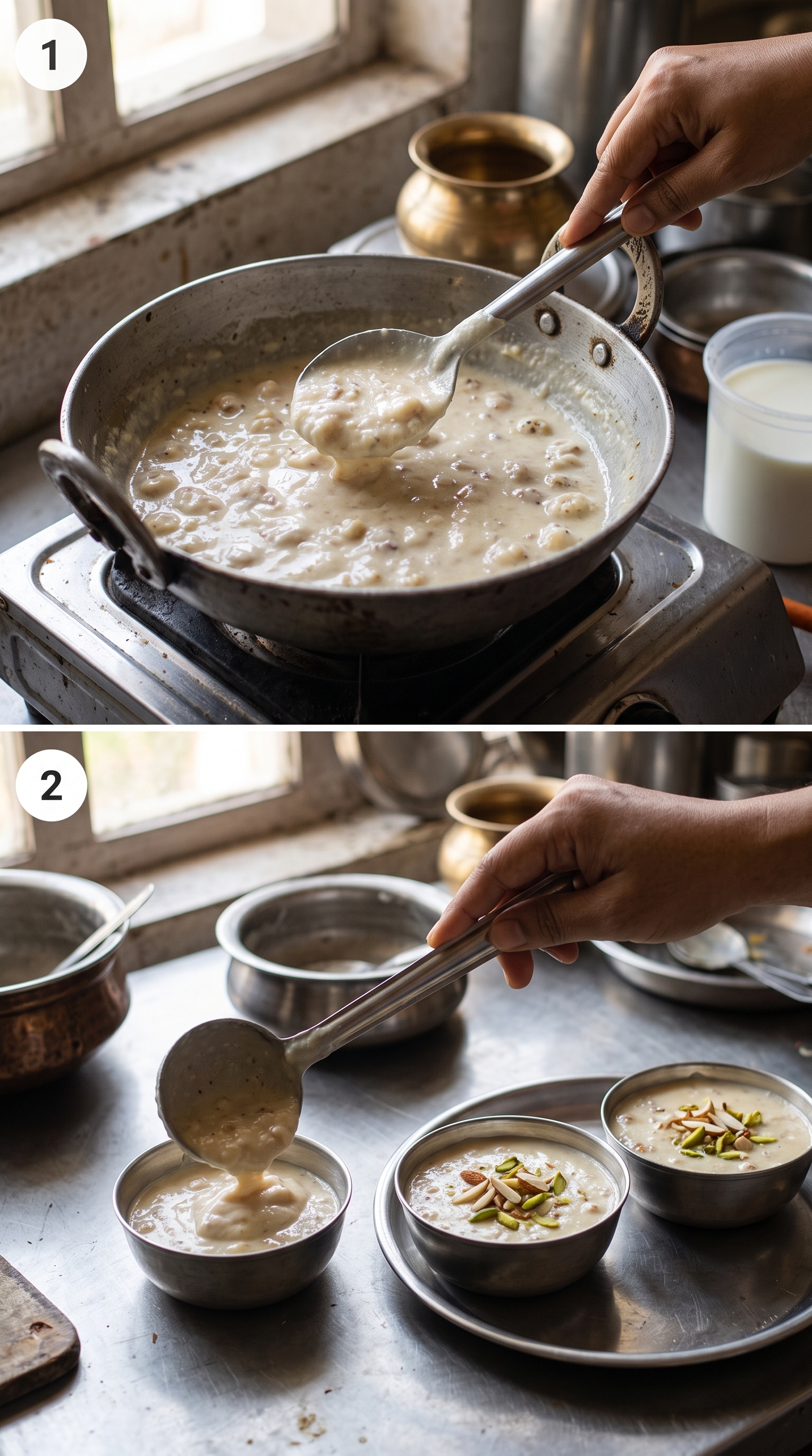 Shakarkandi Makhana Kheer Recipe: Shakarkandi makhana kheer preparation (continued), step by step